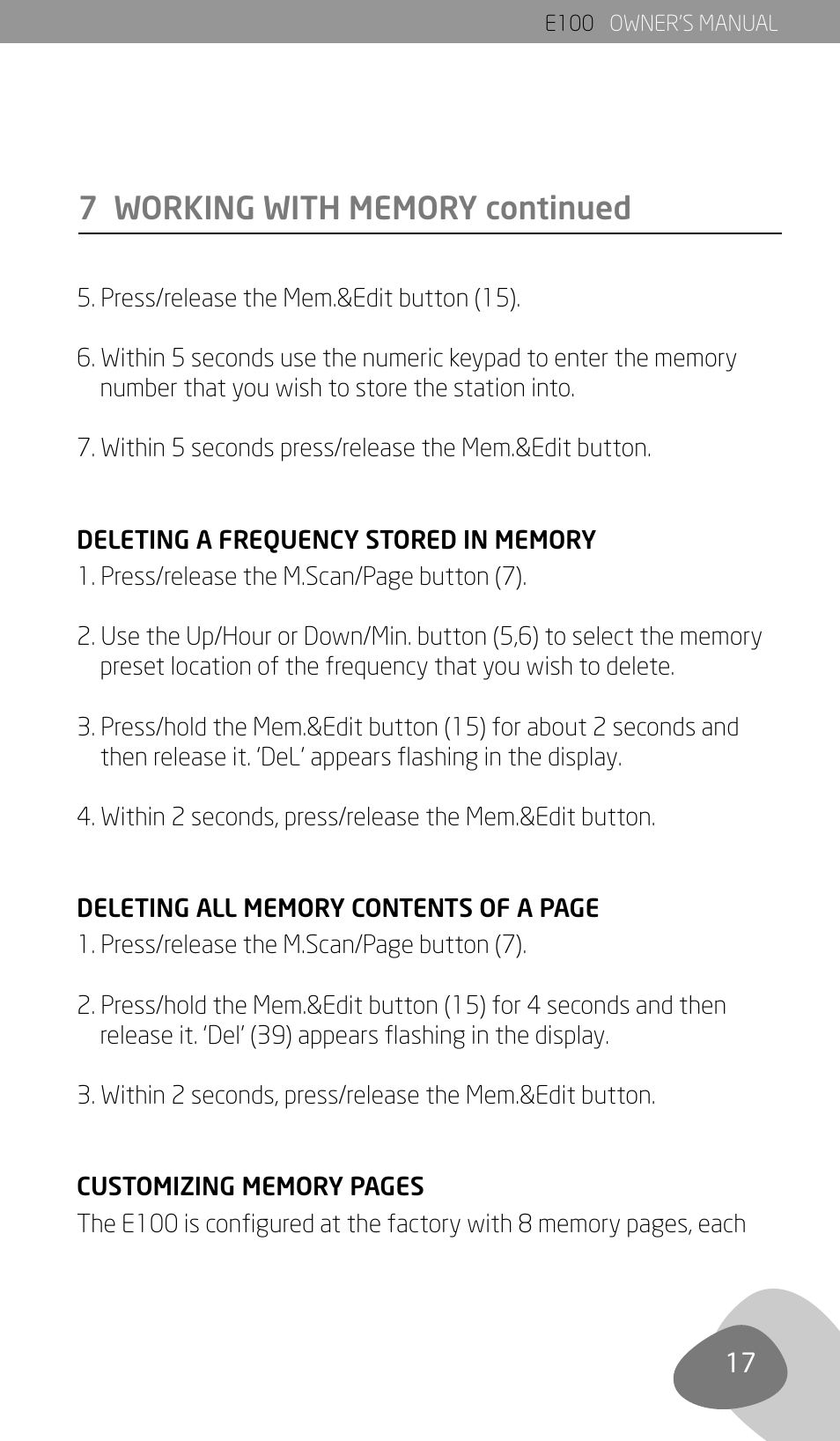 Eton Elite E100 User Manual | Page 19 / 41