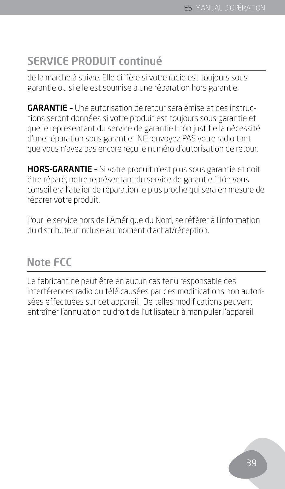 Eton E5 User Manual | Page 41 / 106