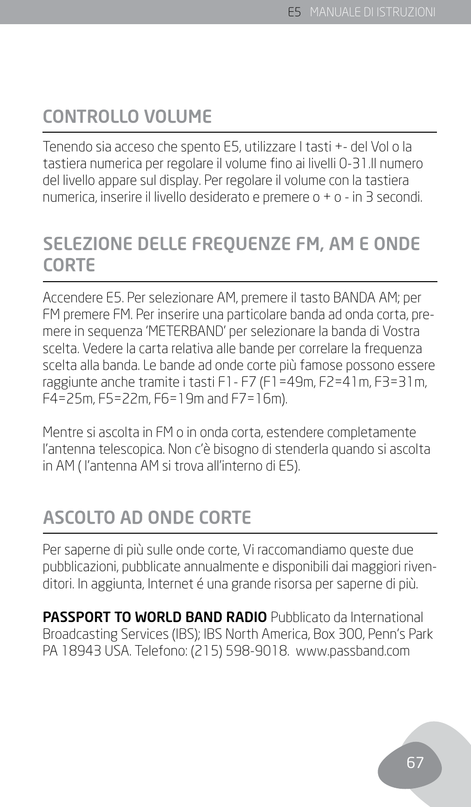 Controllo volume | Eton E5 User Manual | Page 69 / 106