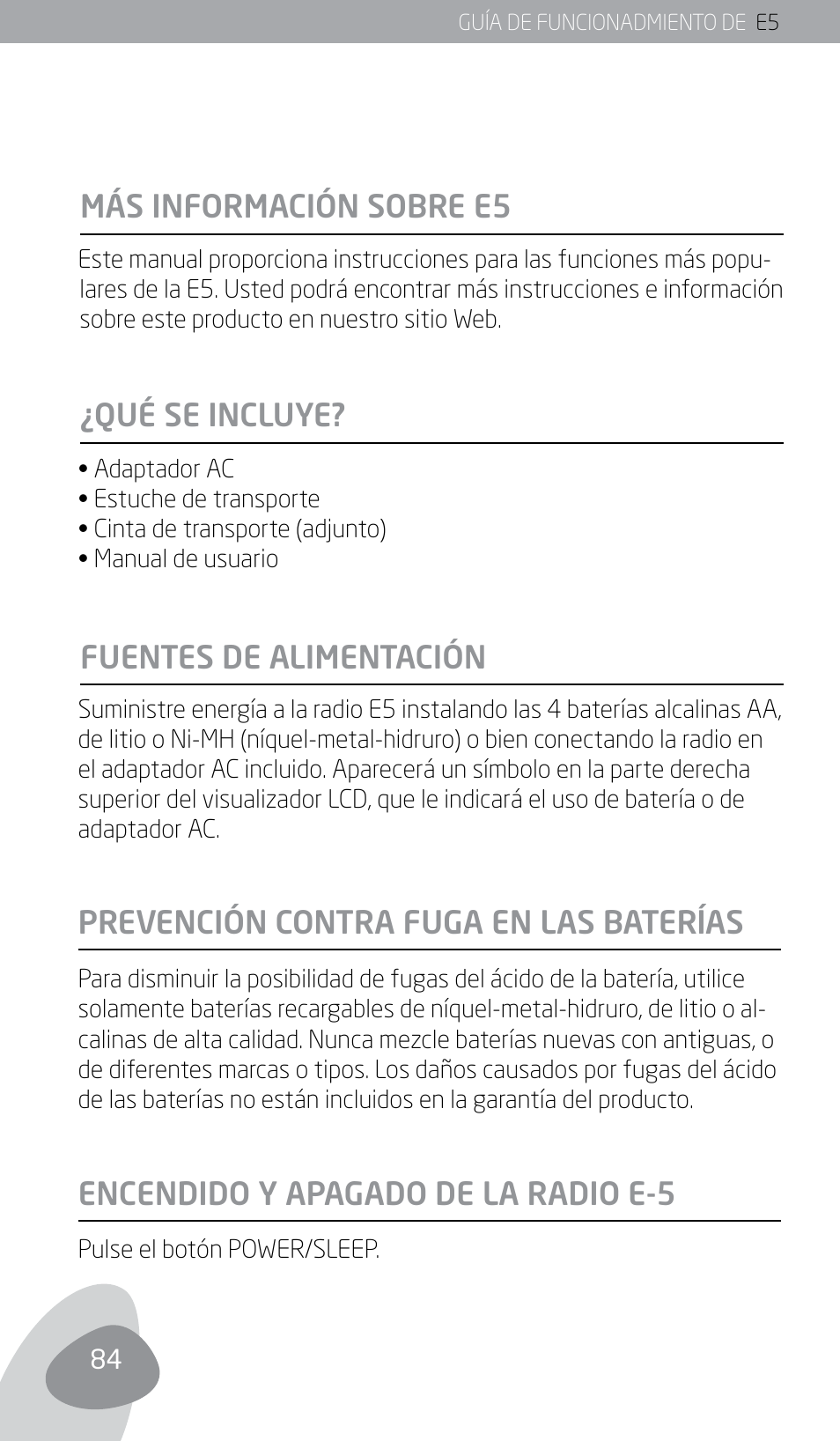 Eton E5 User Manual | Page 86 / 106