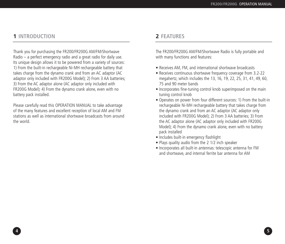 Eton FR200 User Manual | Page 3 / 24