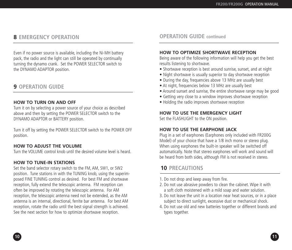 Eton FR200 User Manual | Page 6 / 24