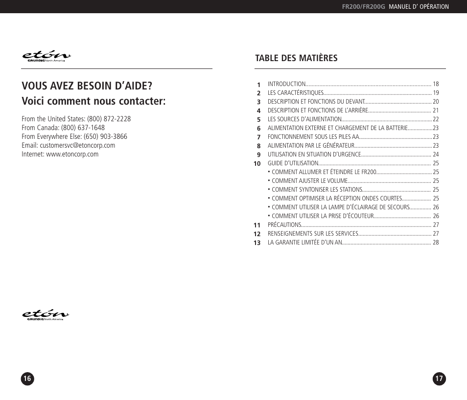 Eton FR200 User Manual | Page 9 / 24
