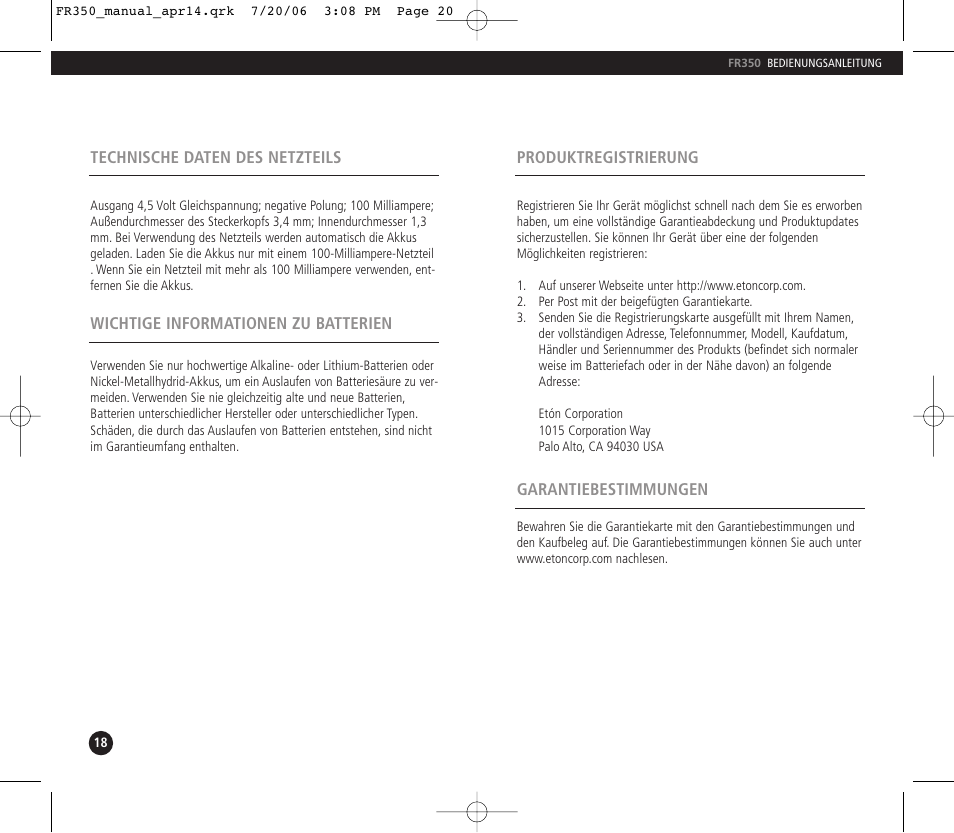 Eton FR350 User Manual | Page 11 / 31