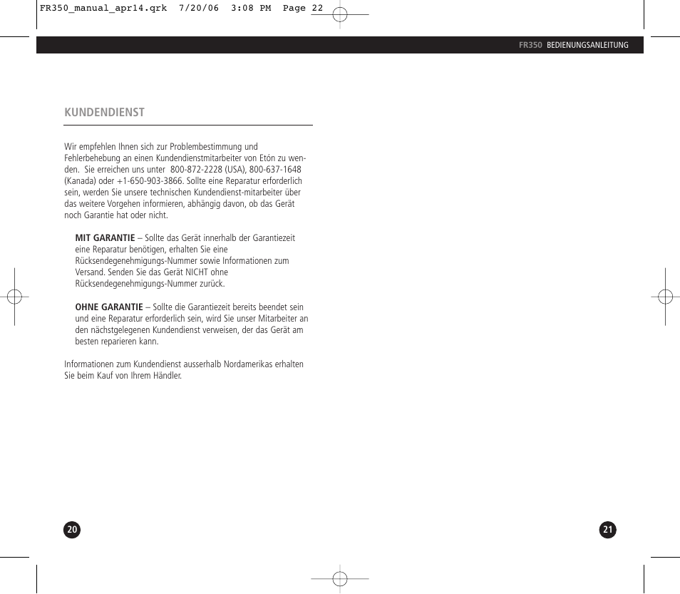 Eton FR350 User Manual | Page 12 / 31