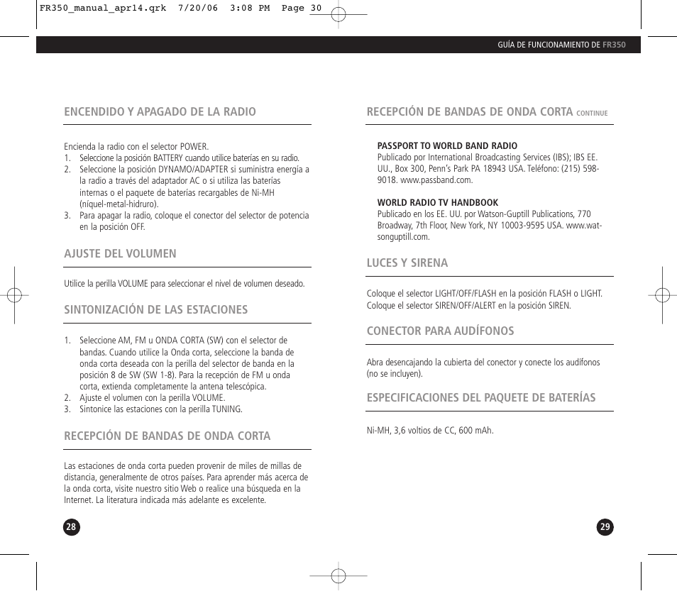 Eton FR350 User Manual | Page 16 / 31
