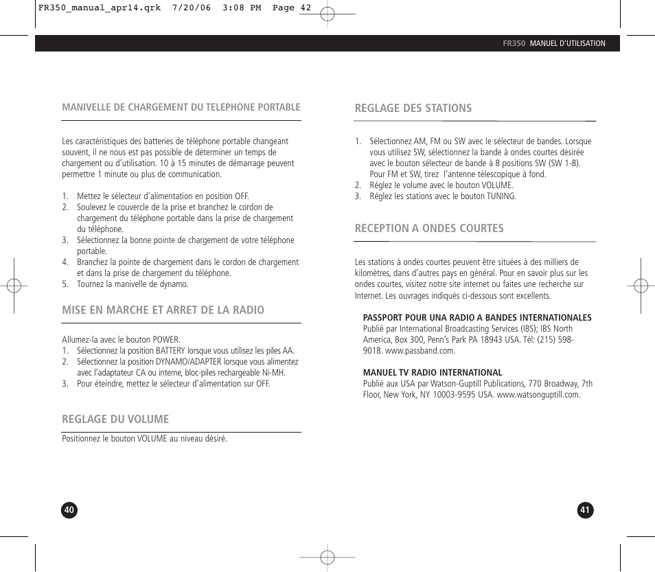 Eton FR350 User Manual | Page 22 / 31