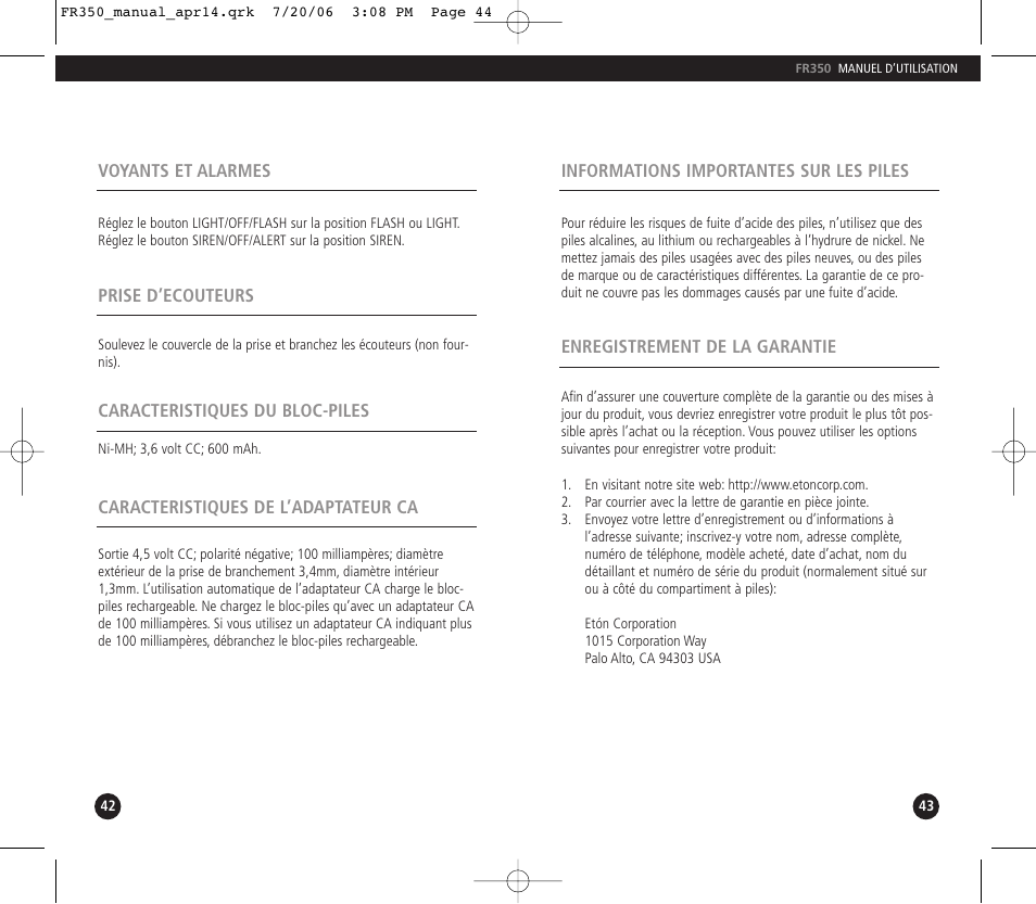 Eton FR350 User Manual | Page 23 / 31