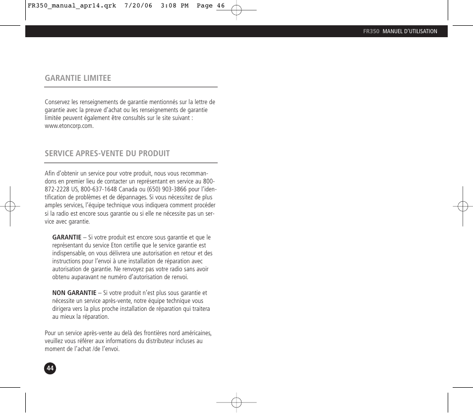 Eton FR350 User Manual | Page 24 / 31