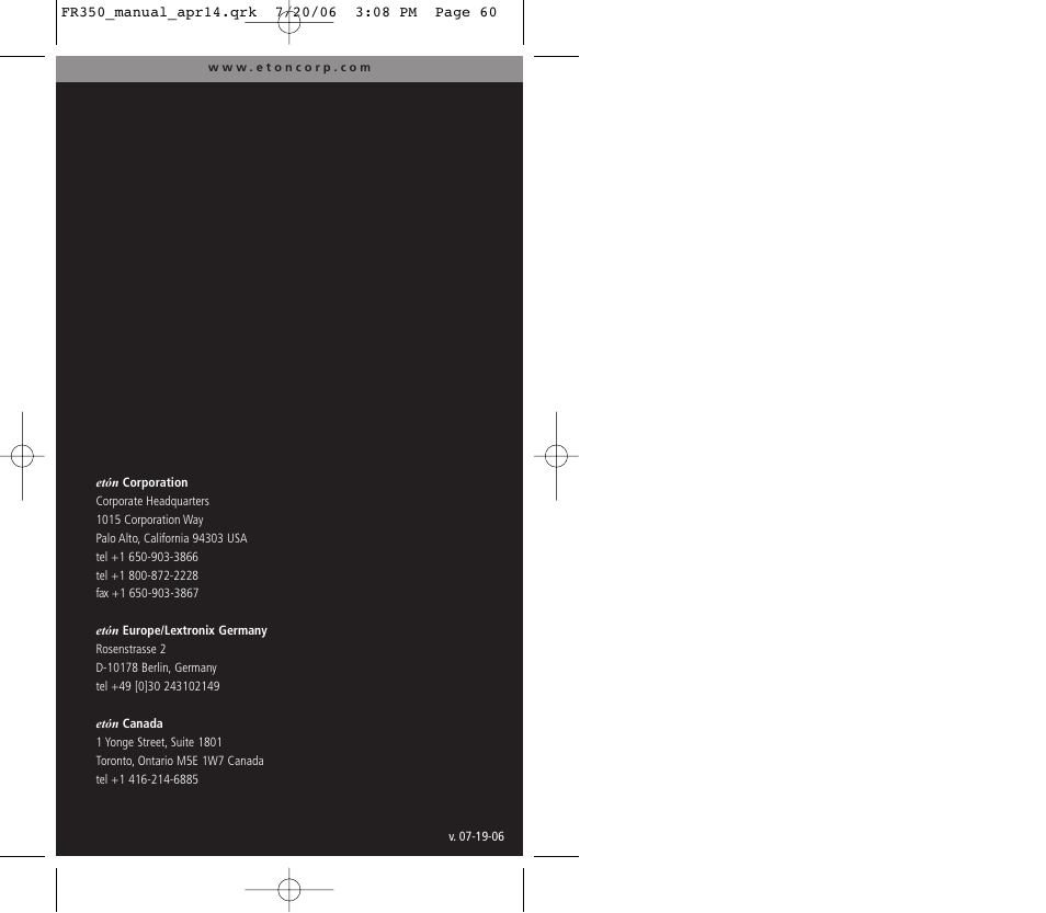 Eton FR350 User Manual | Page 31 / 31