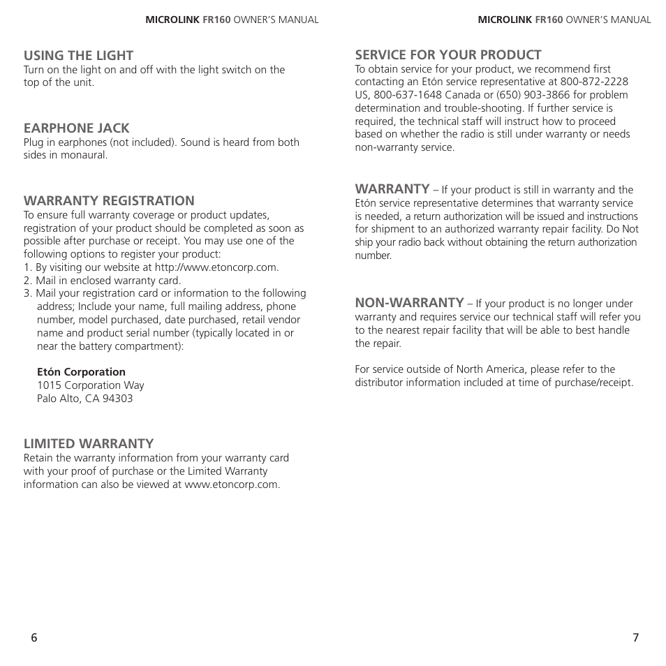 Eton Microlink ARCFR160WXW WHT User Manual | Page 4 / 11