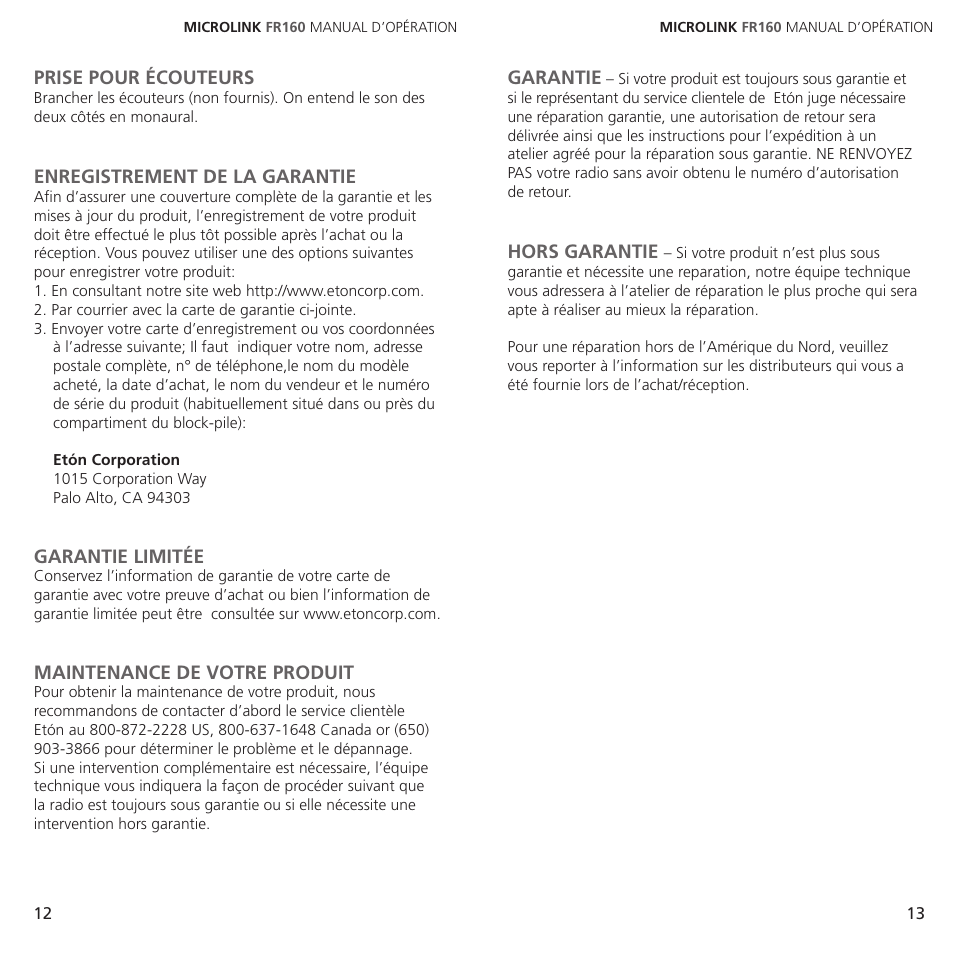 Eton Microlink ARCFR160WXW WHT User Manual | Page 7 / 11