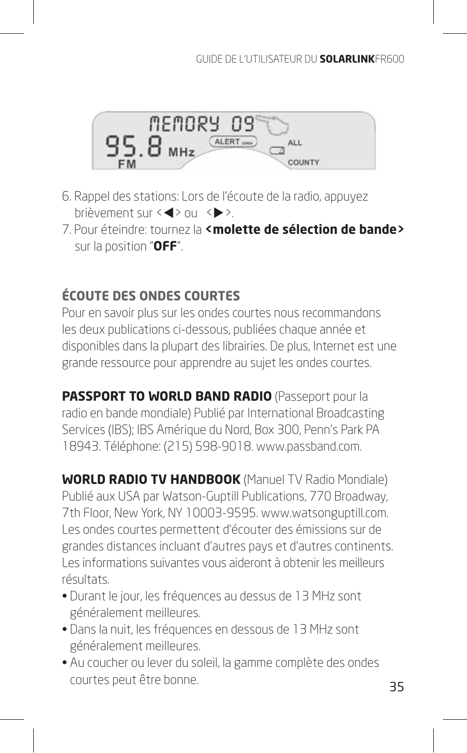 Eton FR600 User Manual | Page 35 / 68