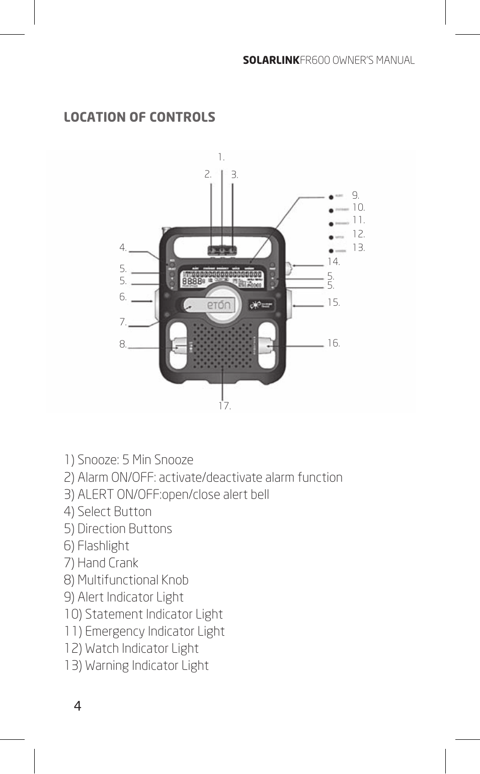 Eton FR600 User Manual | Page 4 / 68