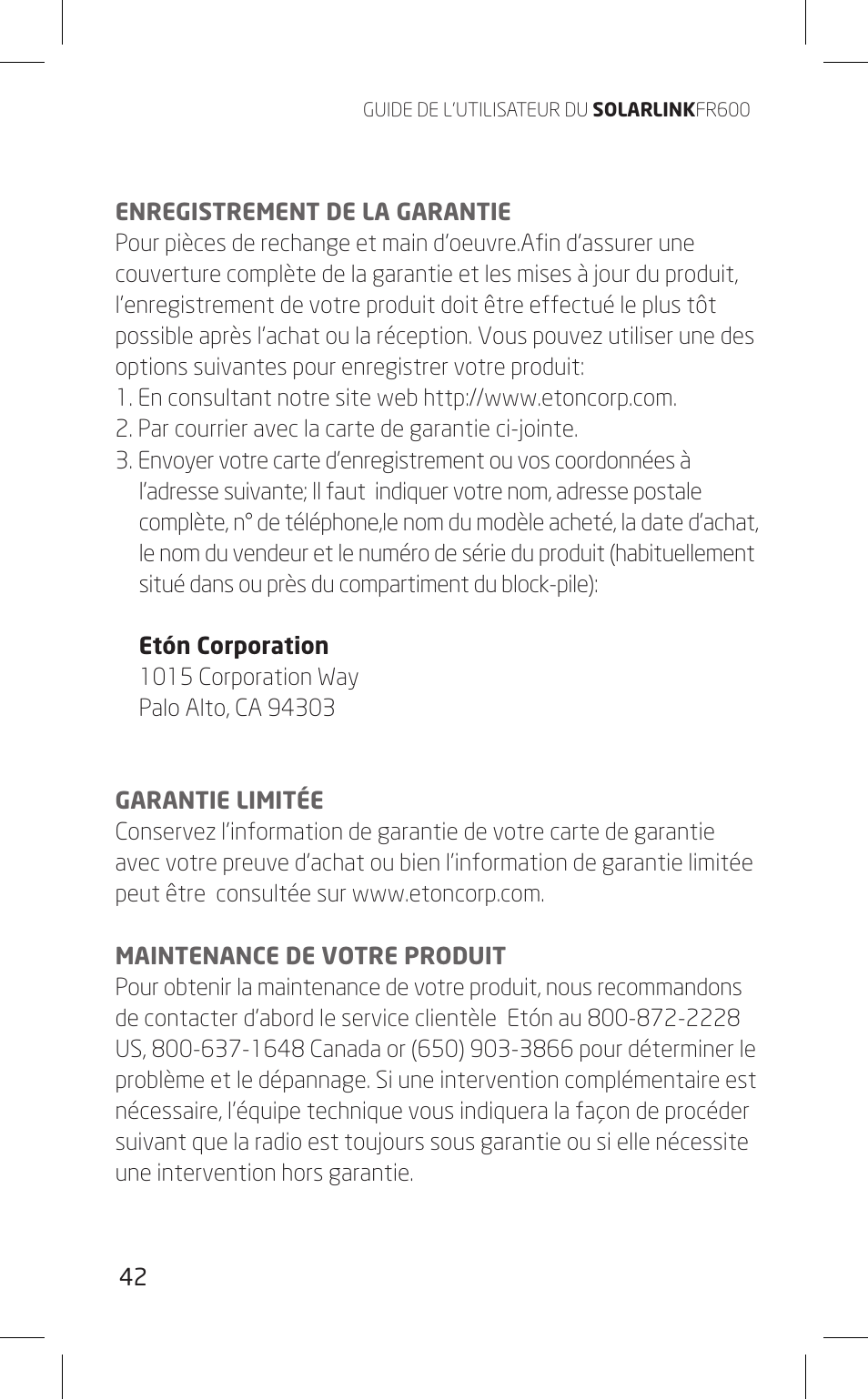 Eton FR600 User Manual | Page 42 / 68