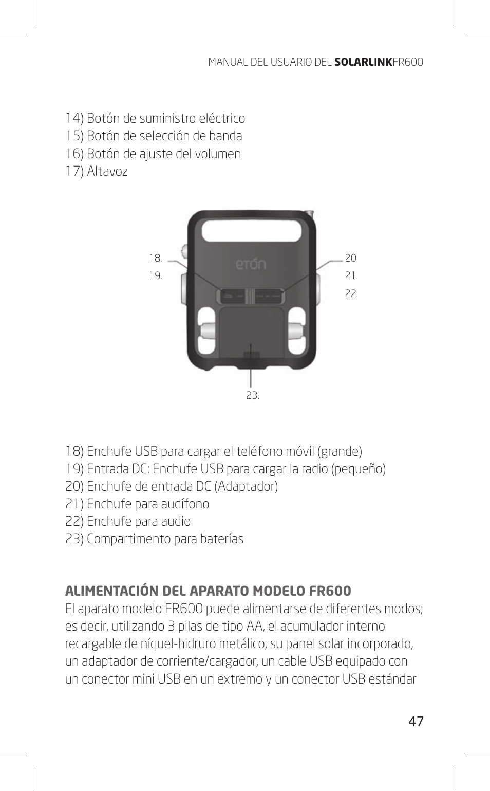 Eton FR600 User Manual | Page 47 / 68