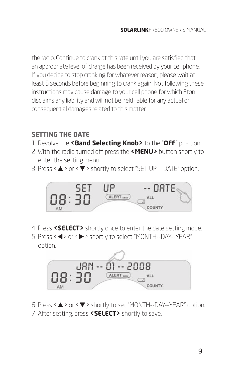 Eton FR600 User Manual | Page 9 / 68