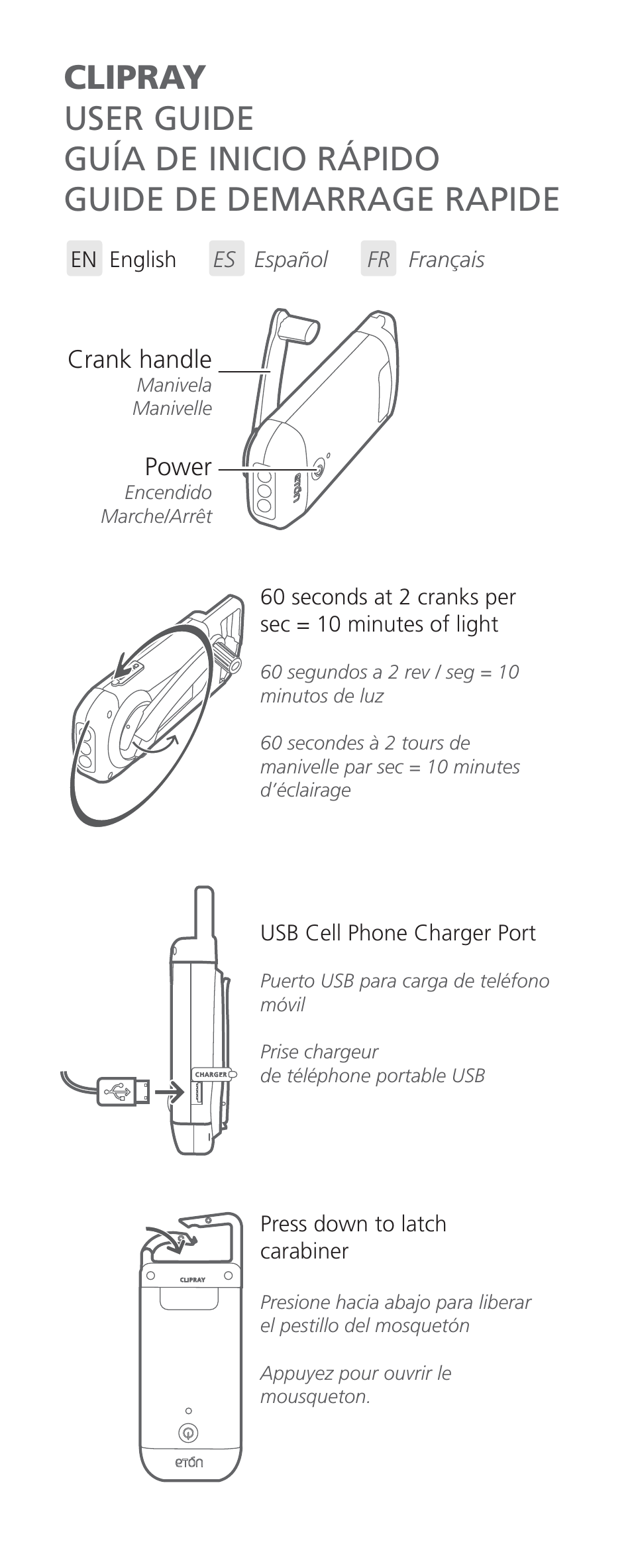 Eton ClipRay ARCCR100RSNG User Manual | 3 pages