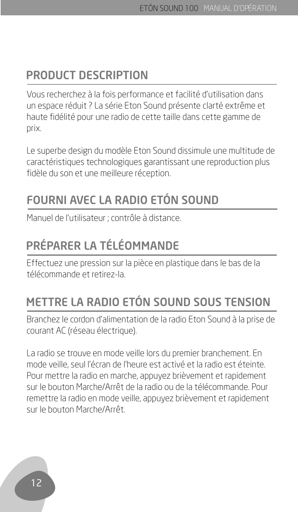 Eton Sound 100 User Manual | Page 14 / 52