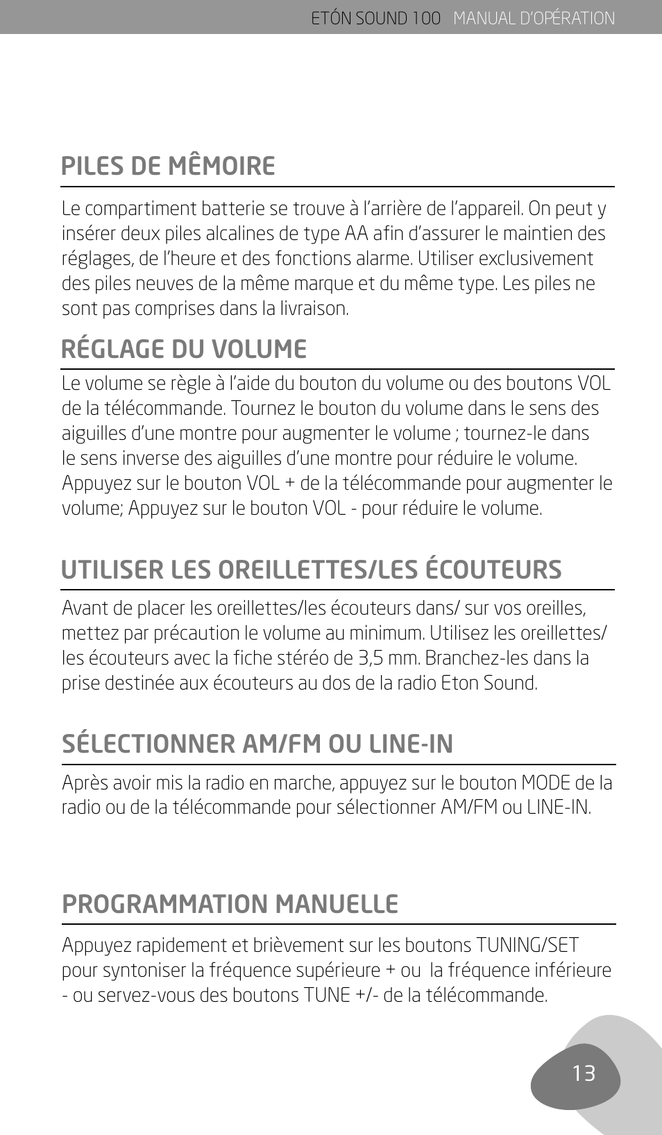 Eton Sound 100 User Manual | Page 15 / 52