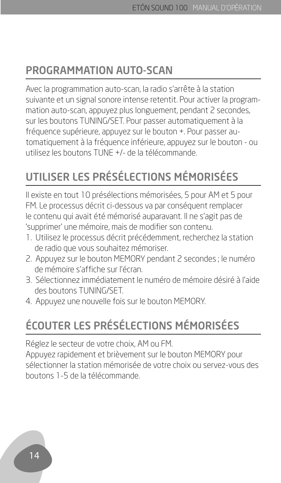 Eton Sound 100 User Manual | Page 16 / 52