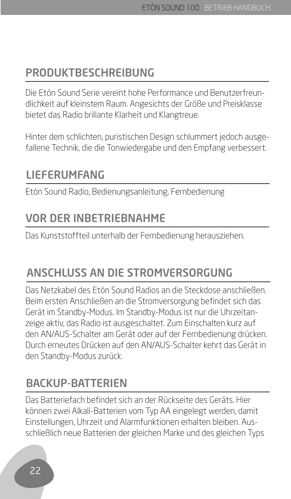 Eton Sound 100 User Manual | Page 24 / 52