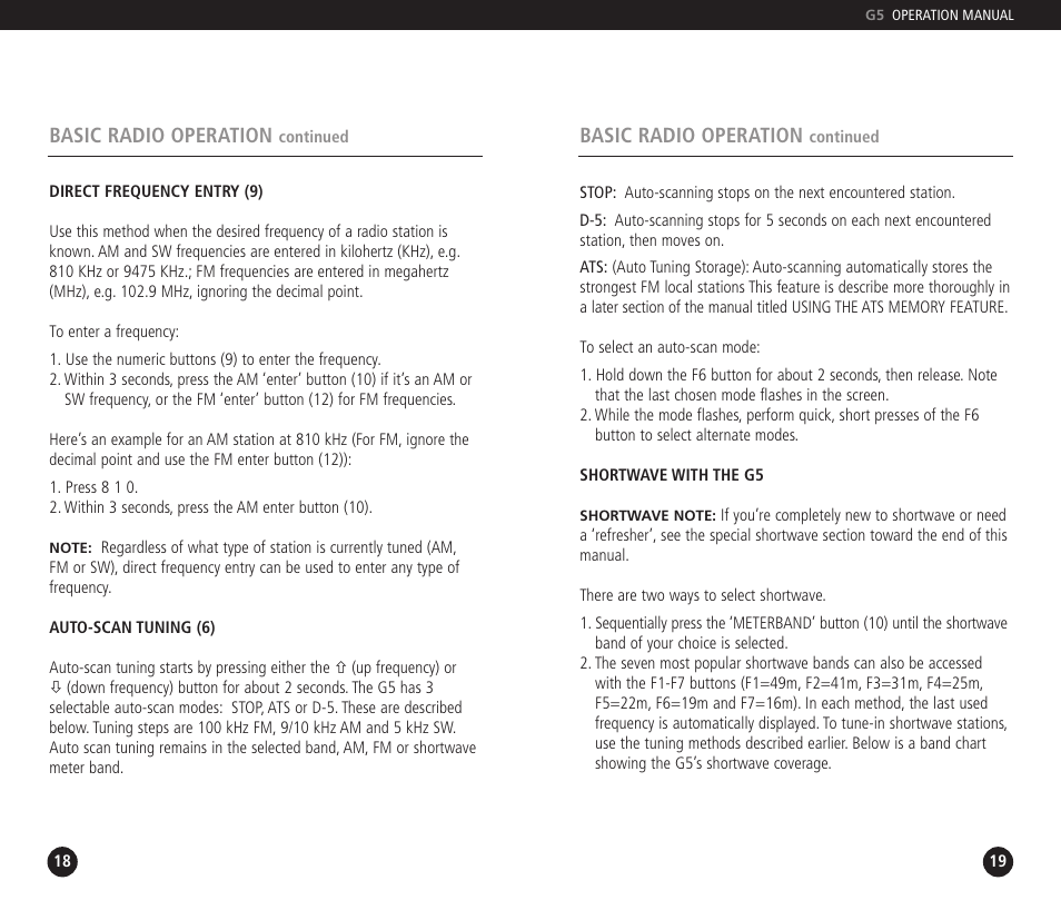 Eton DUAL CONVERSION G5 User Manual | Page 10 / 25