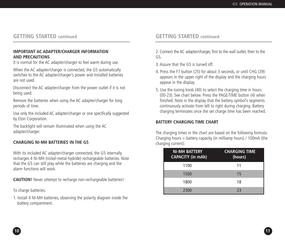 Eton DUAL CONVERSION G5 User Manual | Page 6 / 25