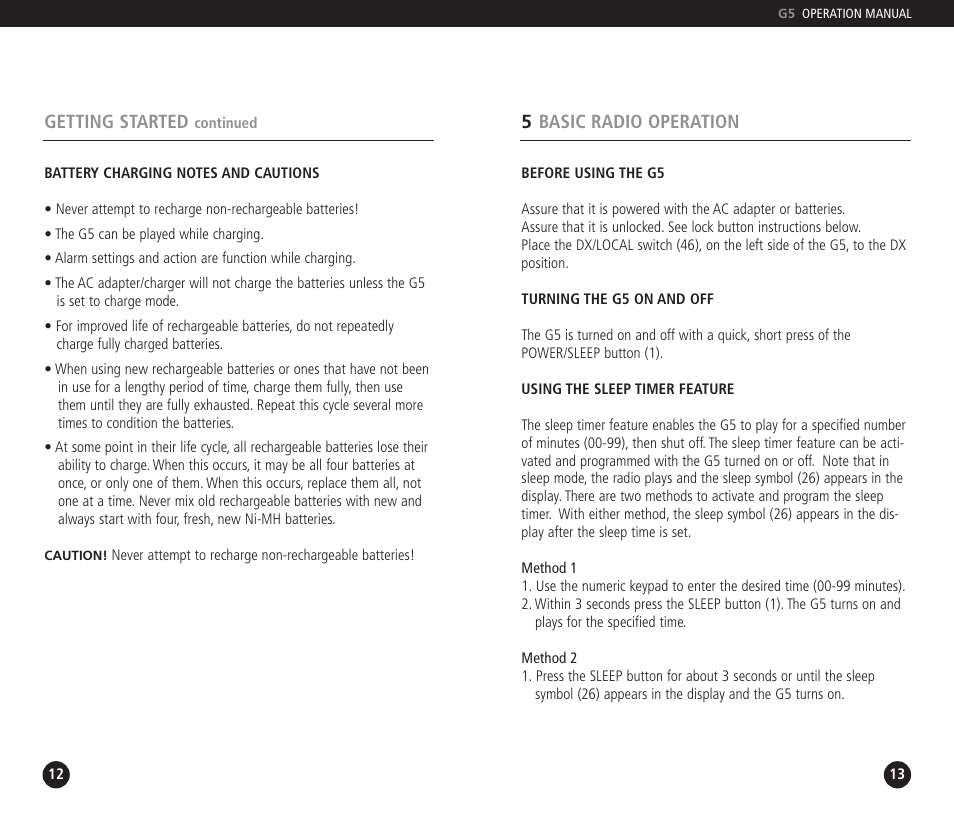 Eton DUAL CONVERSION G5 User Manual | Page 7 / 25