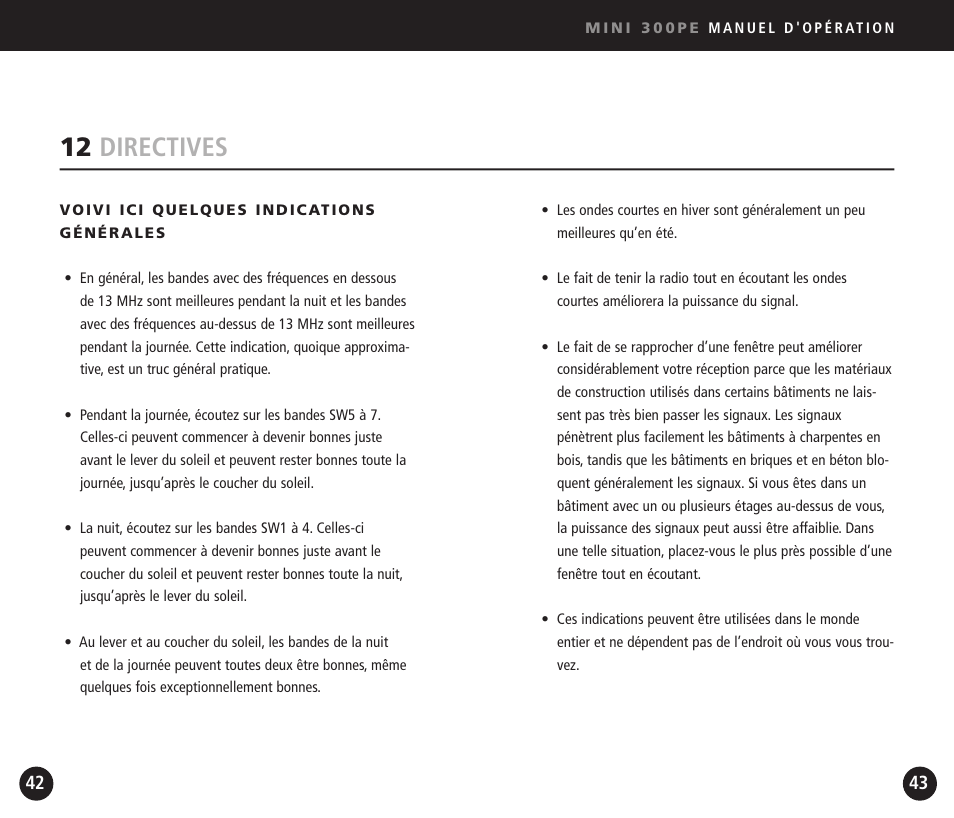 12 directives | Eton Mini300PE User Manual | Page 22 / 38