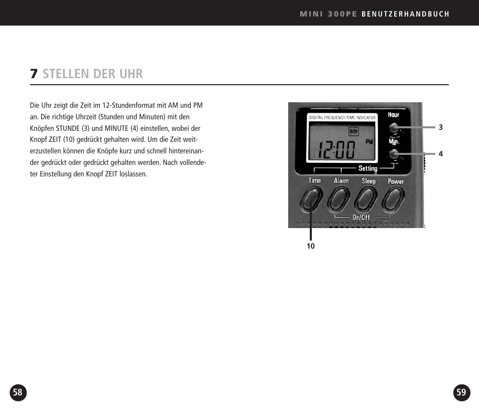 7stellen der uhr | Eton Mini300PE User Manual | Page 30 / 38