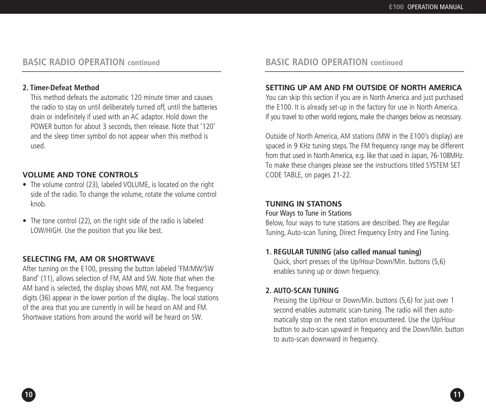 Eton E100 User Manual | Page 6 / 22