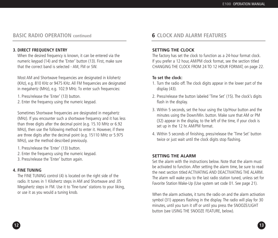 Eton E100 User Manual | Page 7 / 22