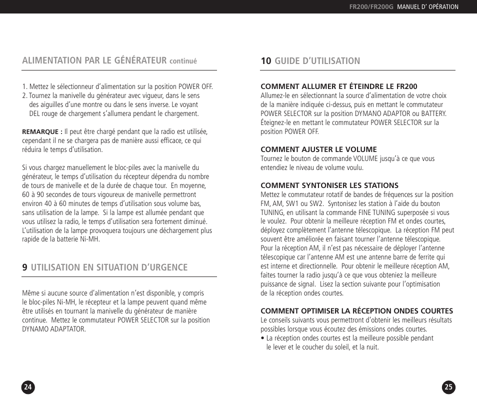 Eton FF200 User Manual | Page 13 / 24