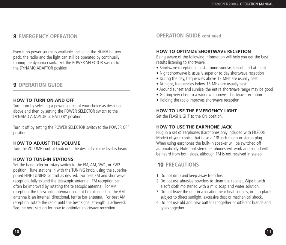 Eton FF200 User Manual | Page 6 / 24