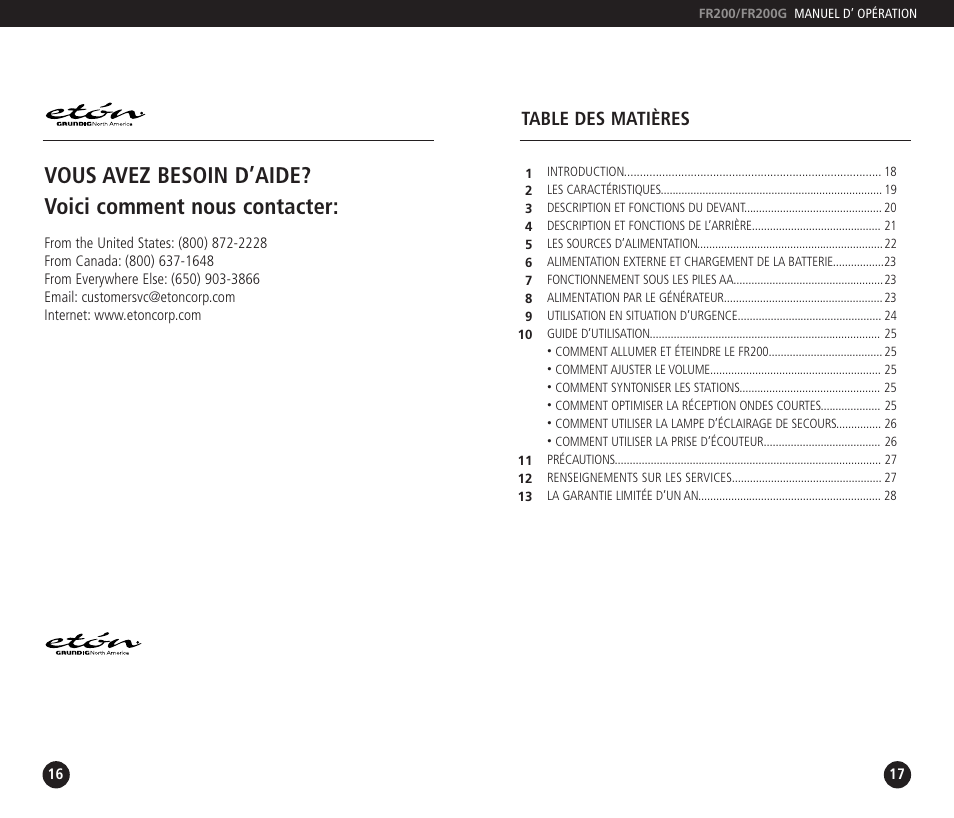 Eton FF200 User Manual | Page 9 / 24