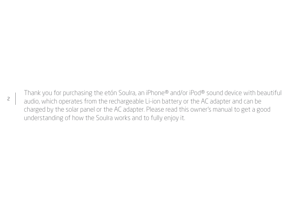 Eton Soulra NSP400B User Manual | Page 2 / 16