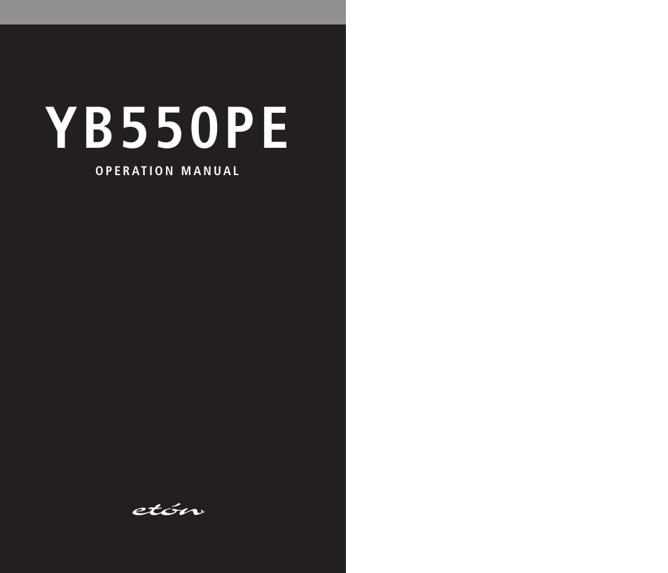 Eton YB550PEO User Manual | 128 pages