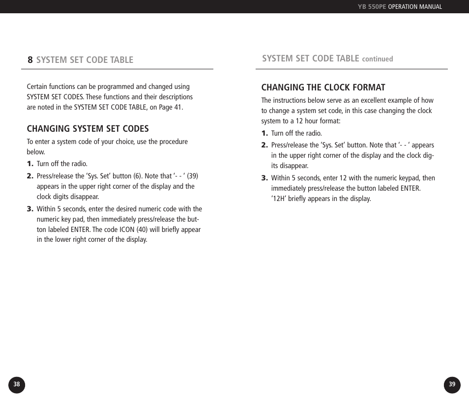 Eton YB550PEO User Manual | Page 20 / 128