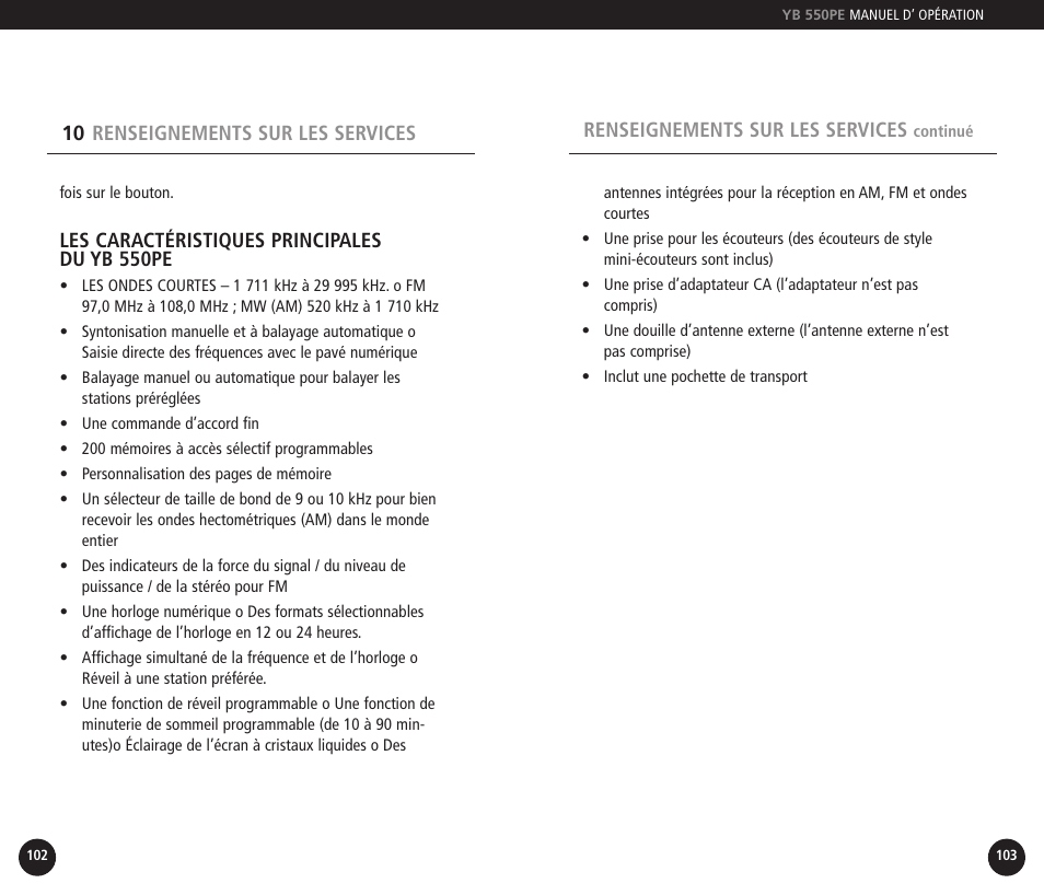 Eton YB550PEO User Manual | Page 52 / 128