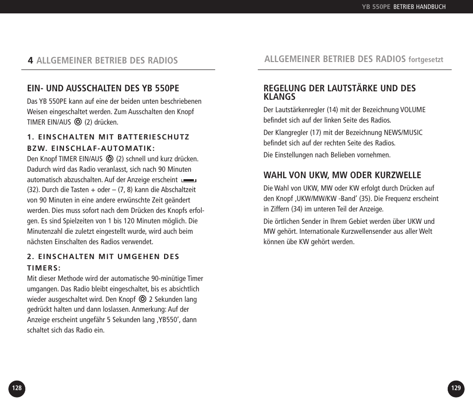 Eton YB550PEO User Manual | Page 65 / 128