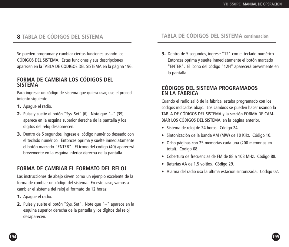 Eton YB550PEO User Manual | Page 98 / 128