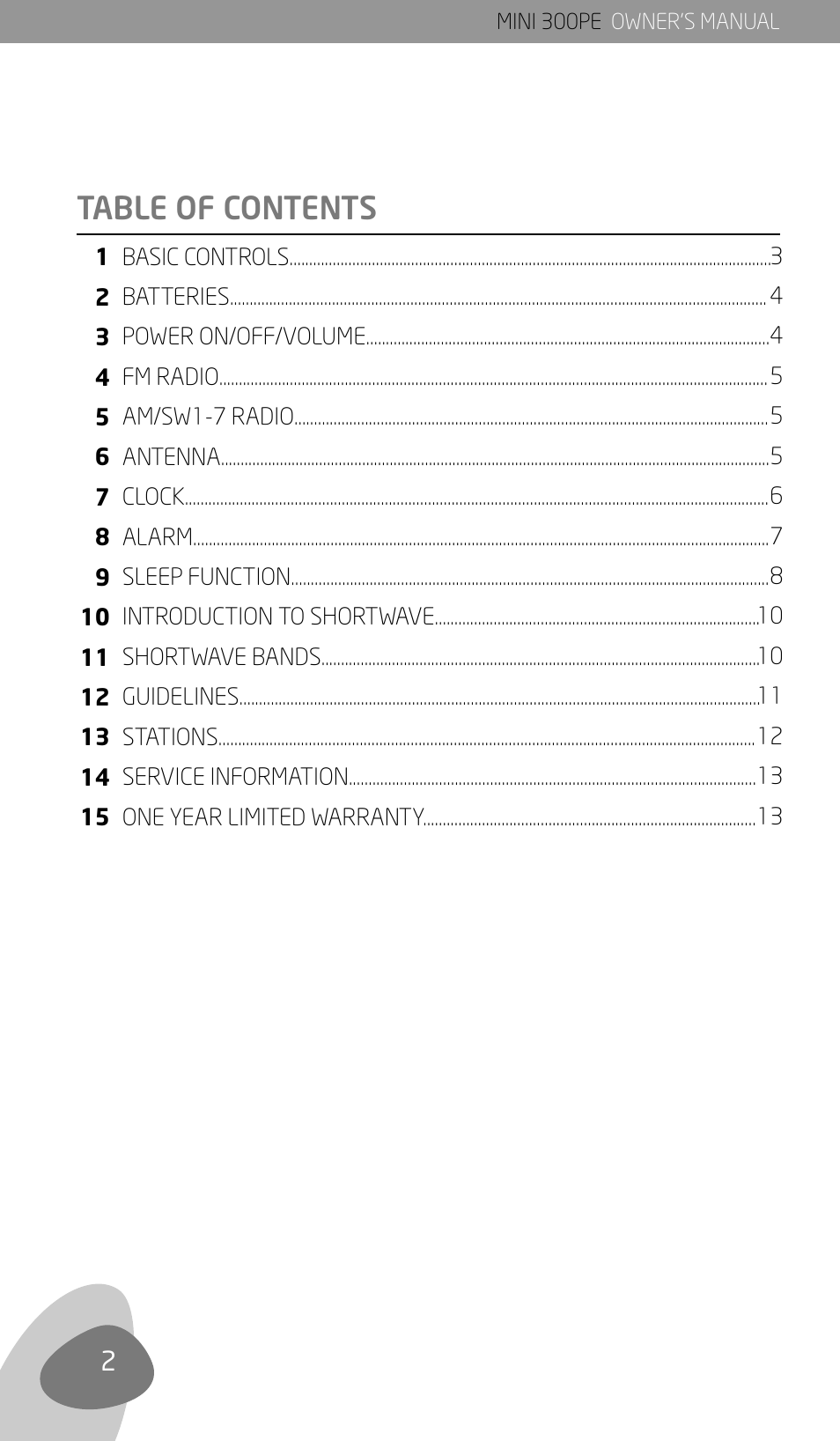 Eton 300PE User Manual | Page 4 / 19