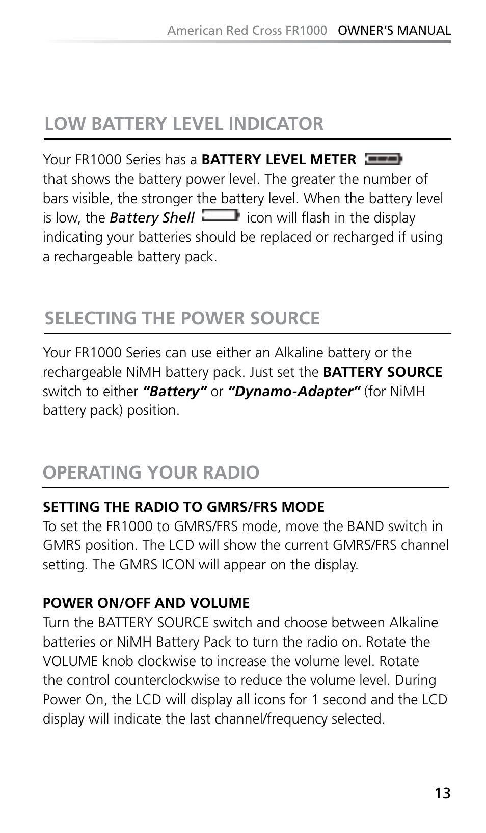 Eton FR1000 User Manual | Page 13 / 66