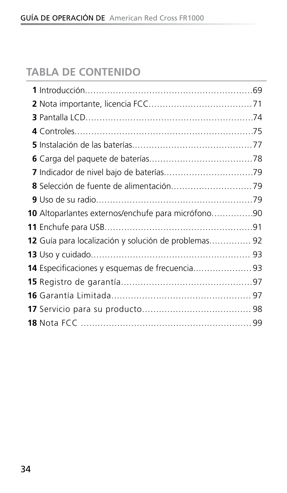 Eton FR1000 User Manual | Page 34 / 66