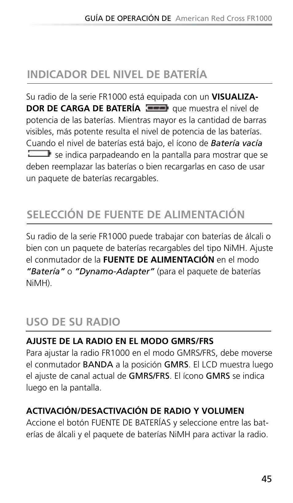 Eton FR1000 User Manual | Page 45 / 66
