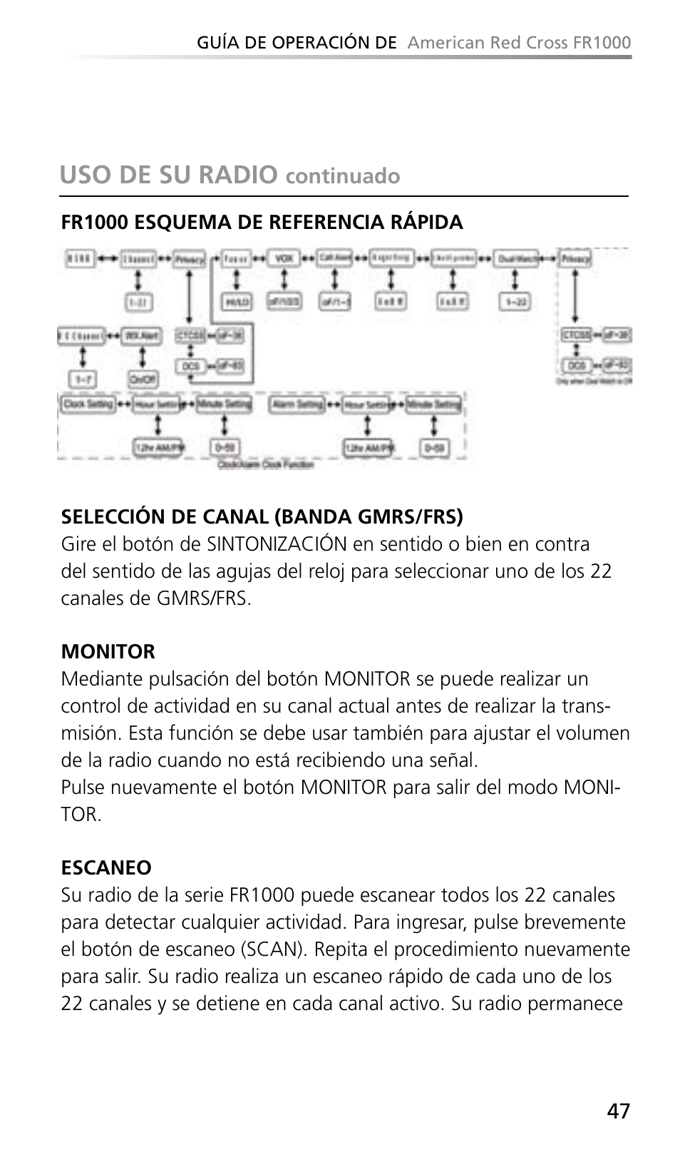 Uso de su radio | Eton FR1000 User Manual | Page 47 / 66