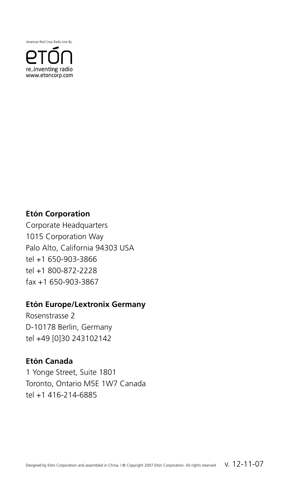 Eton FR1000 User Manual | Page 66 / 66