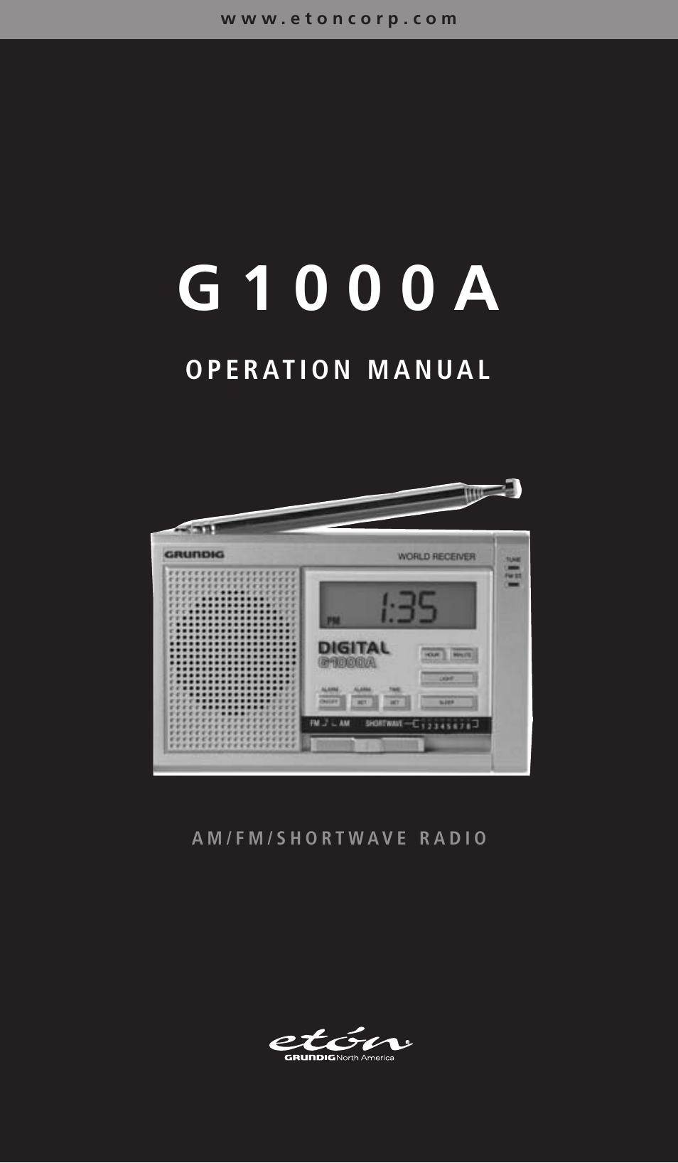 Eton G1000A User Manual | 56 pages