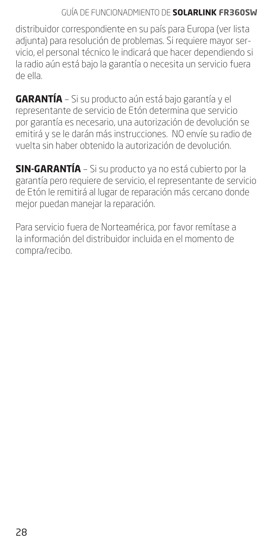 Eton FR360 User Manual | Page 28 / 48